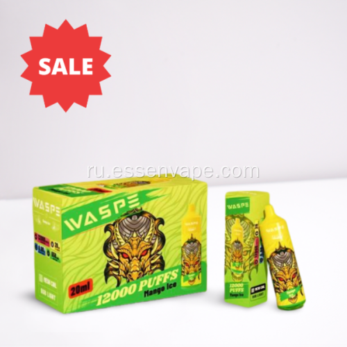 Популярная WASPE 12000Puffs Vape Оптовая цена Швеция